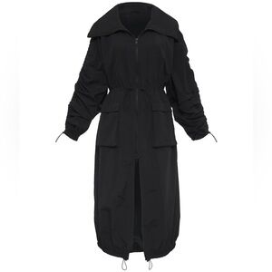 Brand New with Tags Thirty Years Black Zip Trench Jacket Size